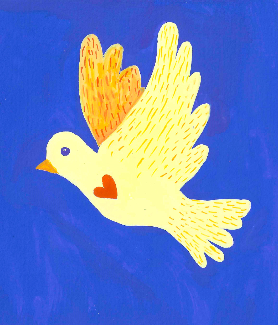 Condolences Bird Miniature Greeting Card