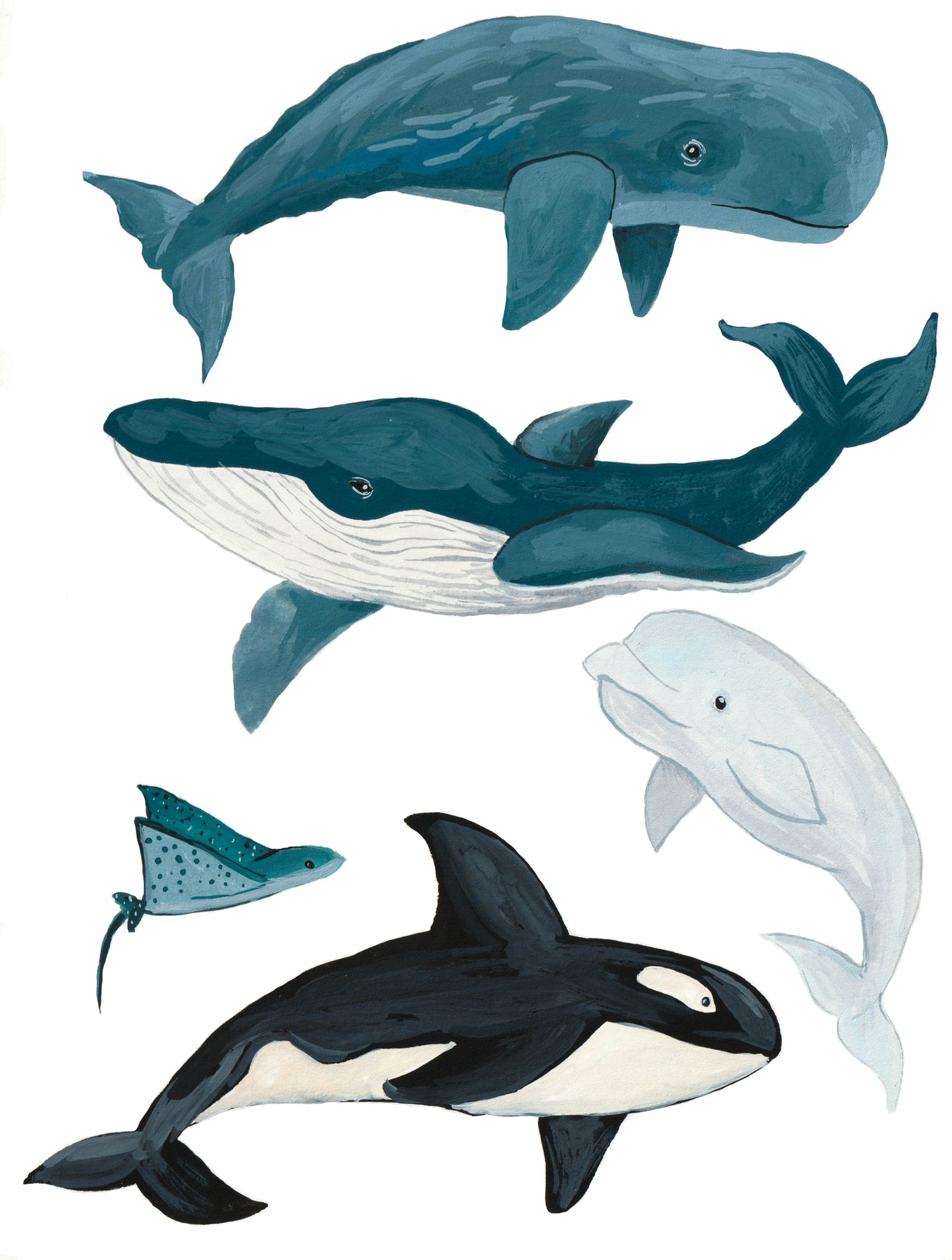 Whales Greeting Card