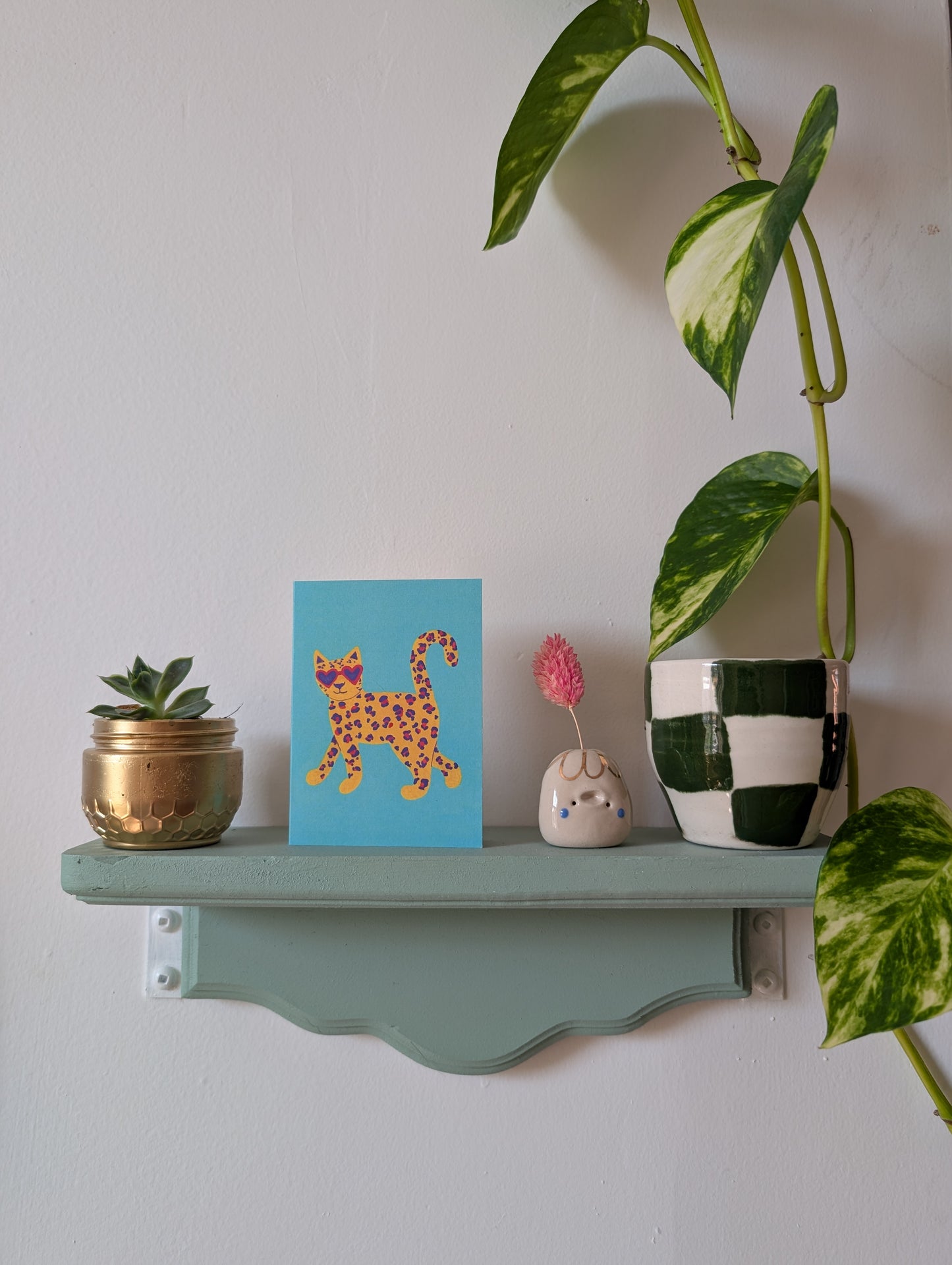 Cool Leopard Miniature Greeting Card
