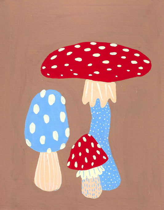 Mushroom Miniature Greeting Card