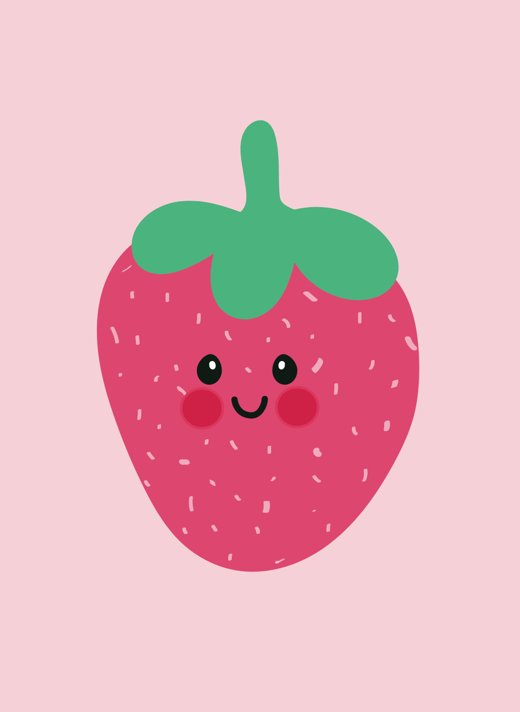 Strawberry Miniature Greeting Card