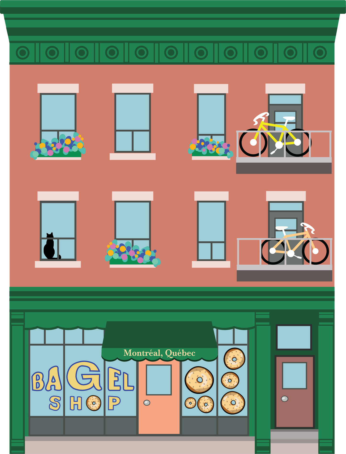 Montréal Bagel Shop Magnet
