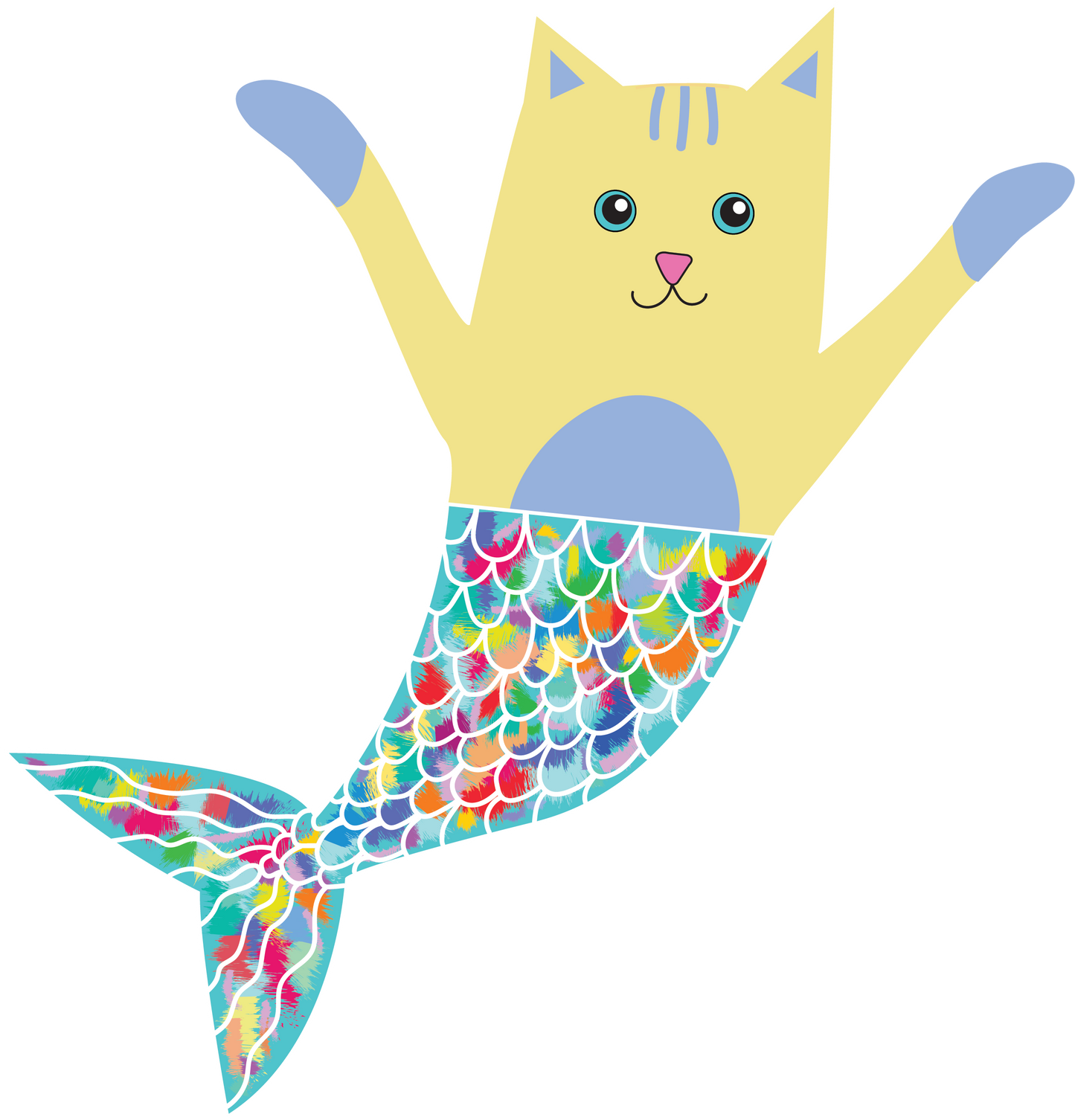 Rainbow Kitty Mermaid Magnet