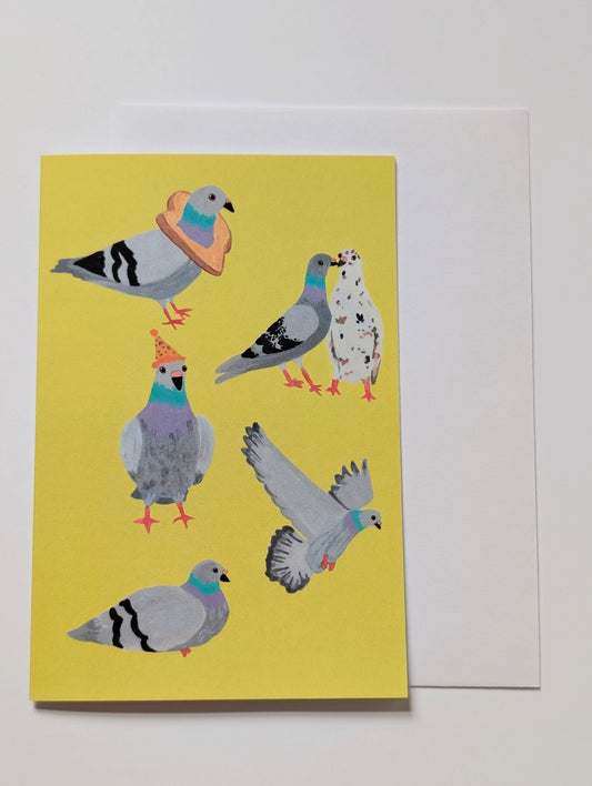 Pigeons Greeting Card
