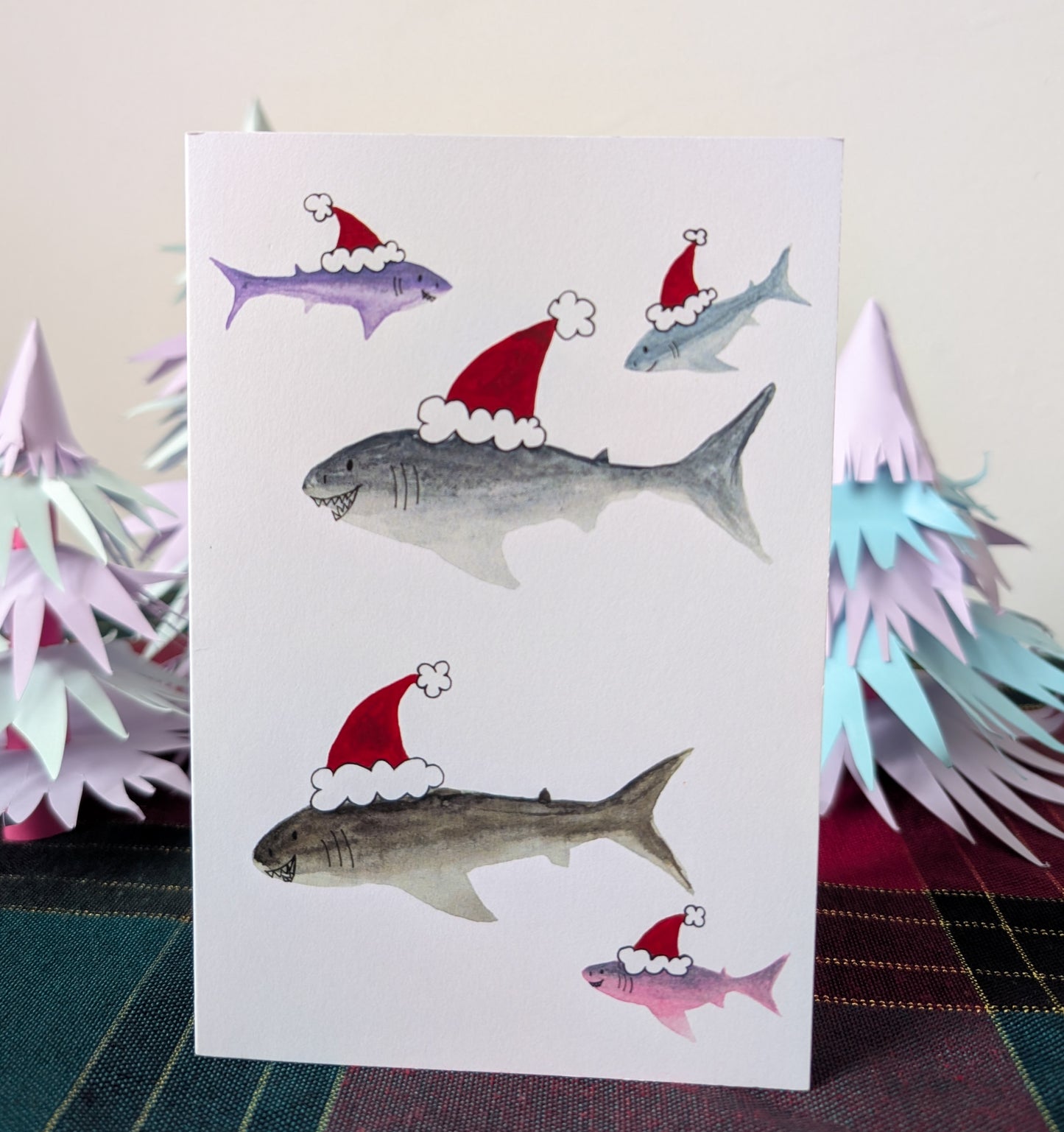 Holiday Sharks Greeting Card (choice of 2 designs)