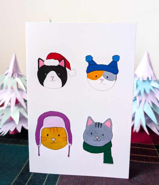 Cats in Hats Greeting Card