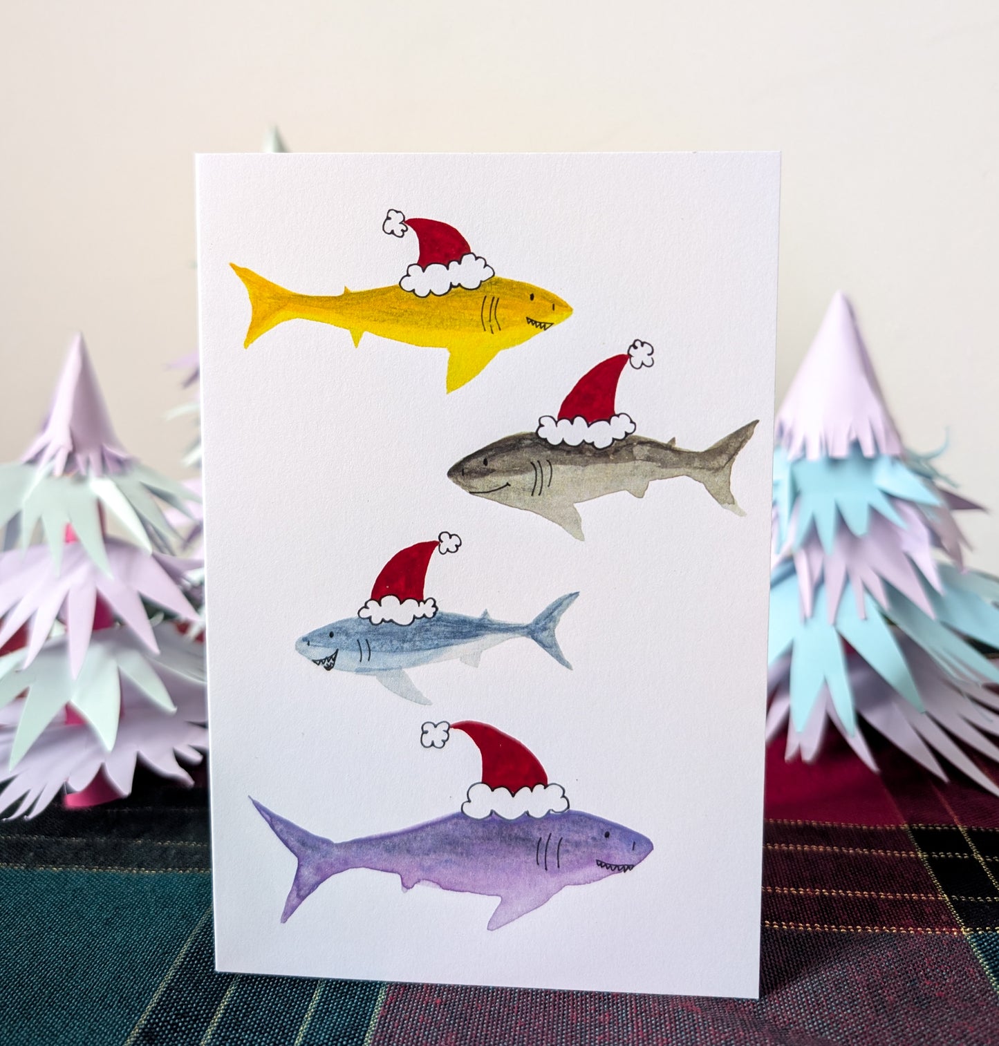 Holiday Sharks Greeting Card (choice of 2 designs)